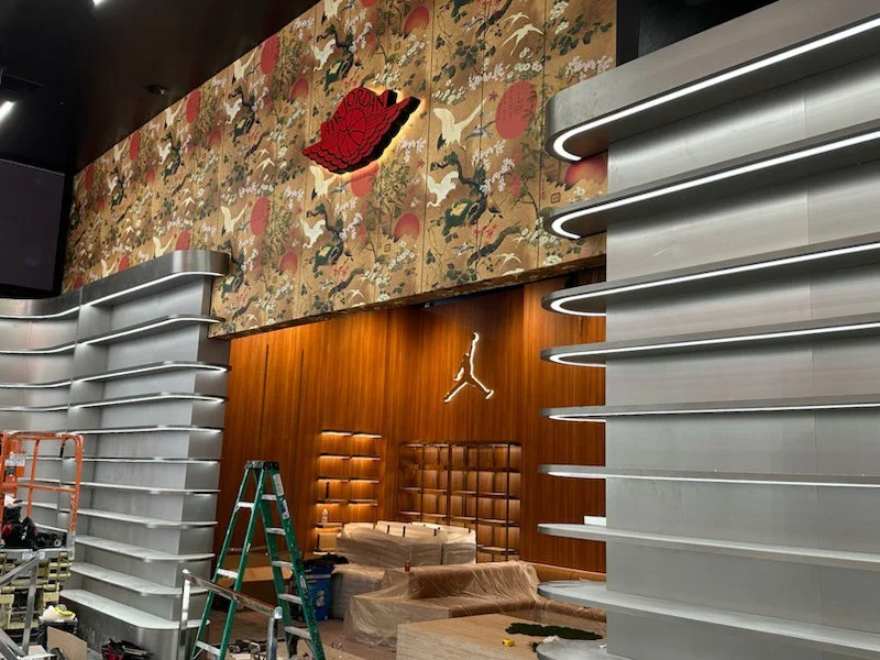 Luxury wallpaper interior design in a modern apartment