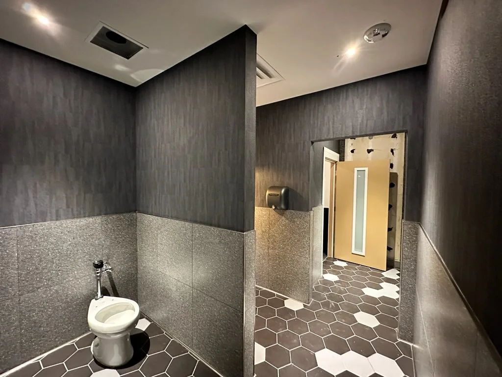 Detailed wallpaper craftsmanship showing precise pattern alignment