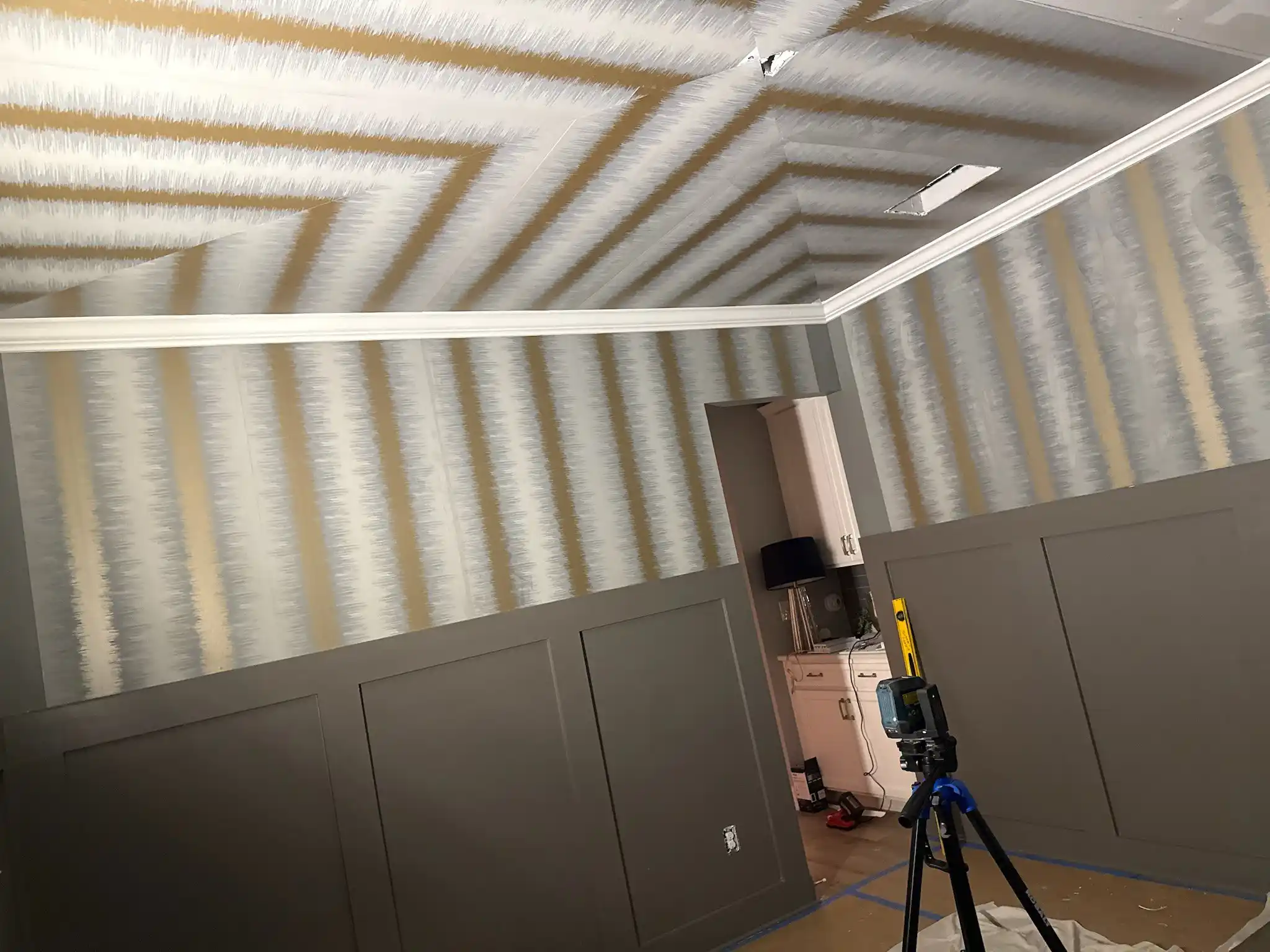 Clean wall surface after professional wallpaper removal